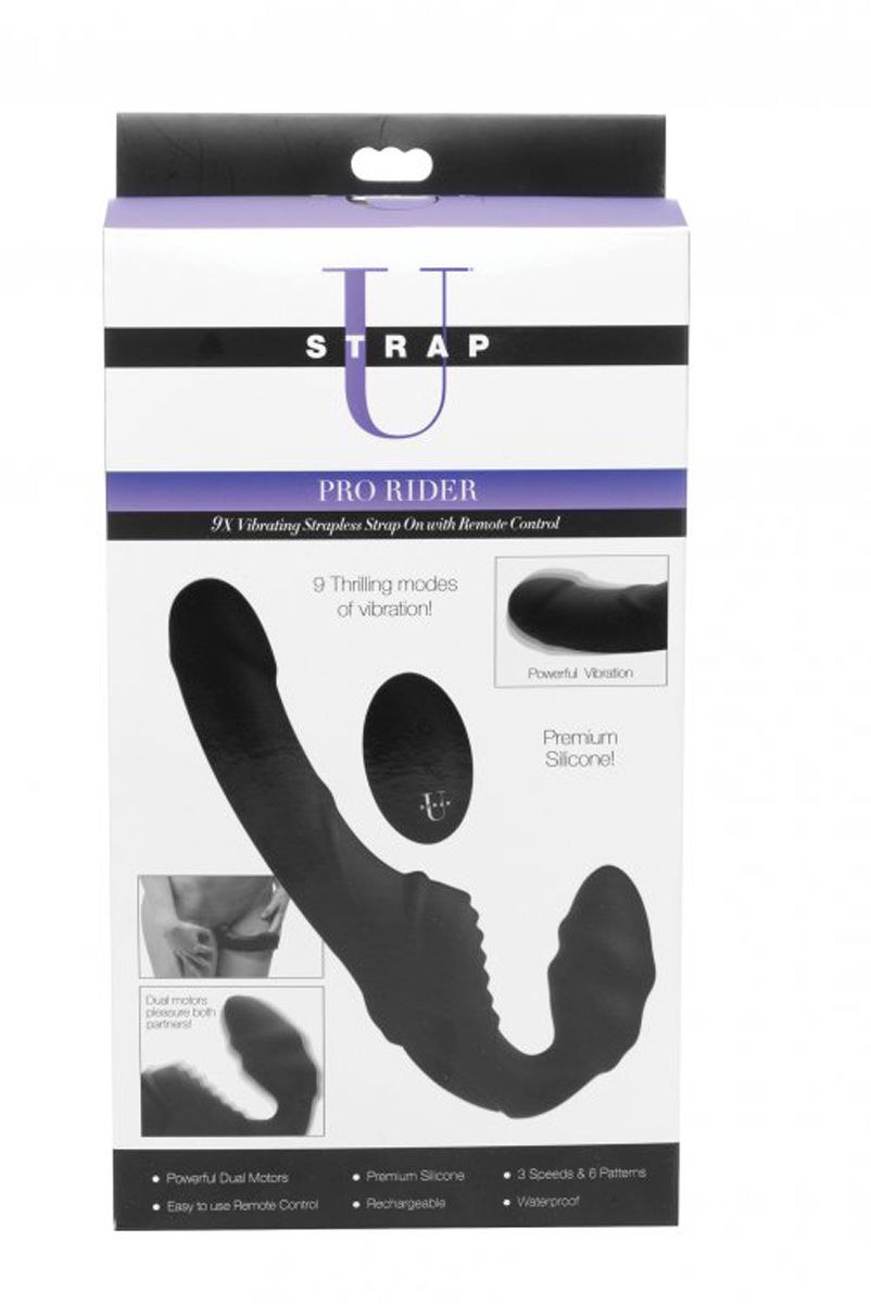 Pro Rider Strapless Strap-on Vibrator - Zwart - Afbeelding 5