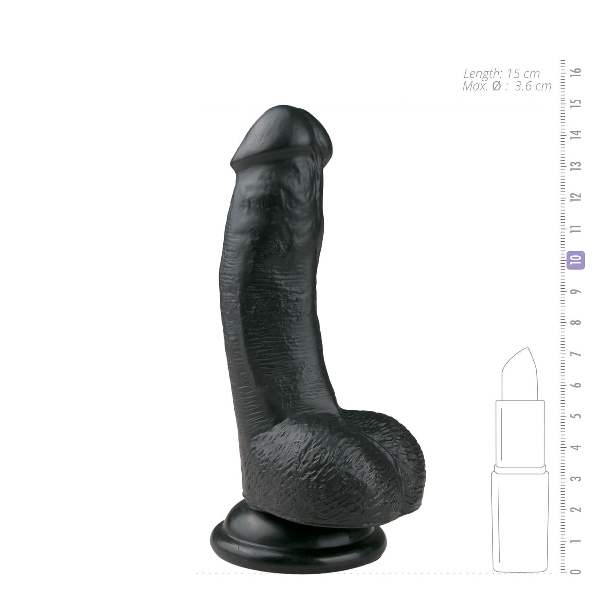 Realistische Dildo Met Balzak - 15 cm - Afbeelding 5