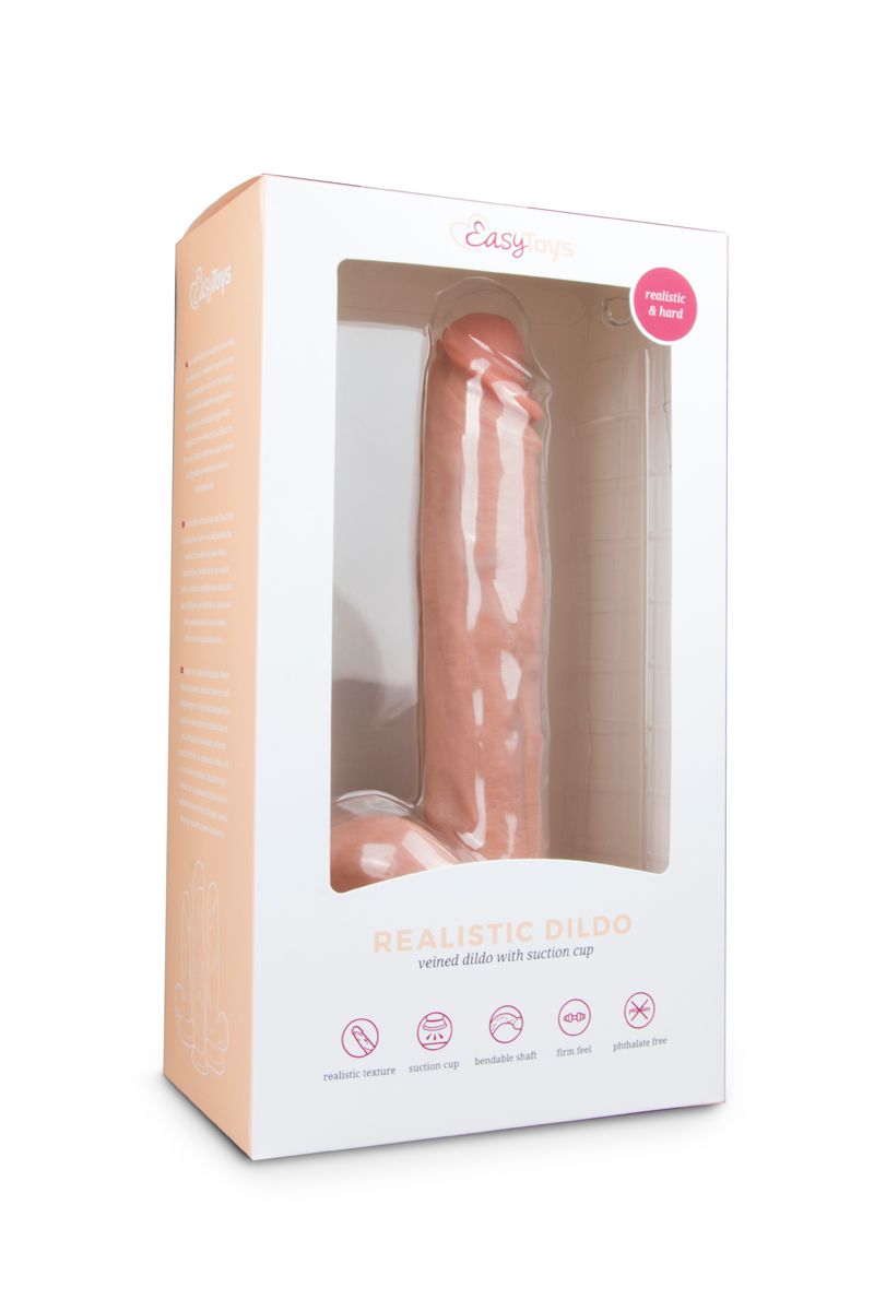 Realistische Dildo Met Balzak- 26,5 cm - Afbeelding 2
