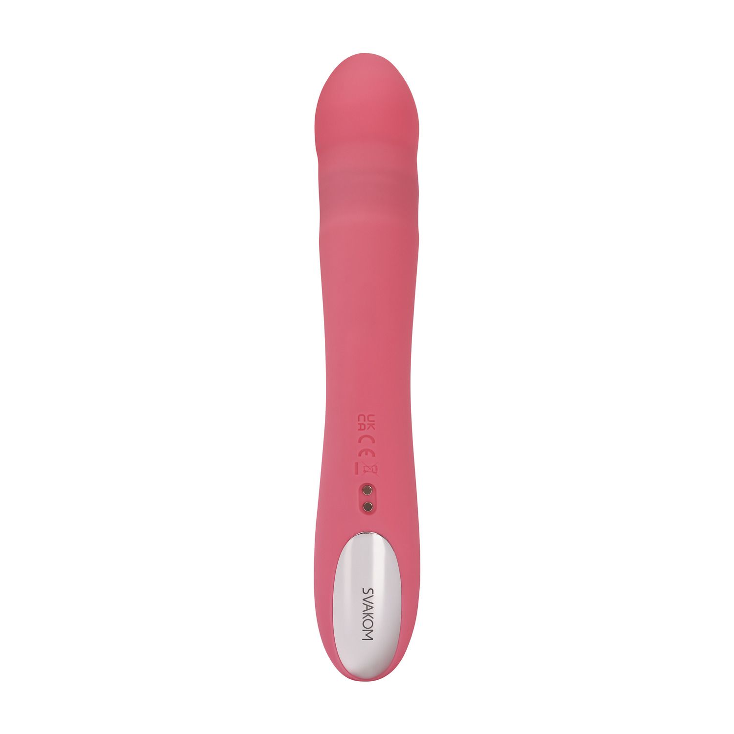 SVAKOM - Avery Thrusting Rabbit Vibrator - Aardbei Roze - Afbeelding 4