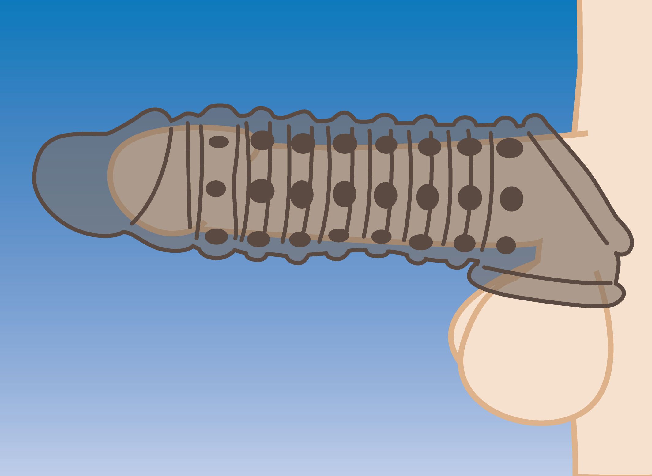 Size Matters - Penis Verlengende Sleeve - Smoke - Afbeelding 4
