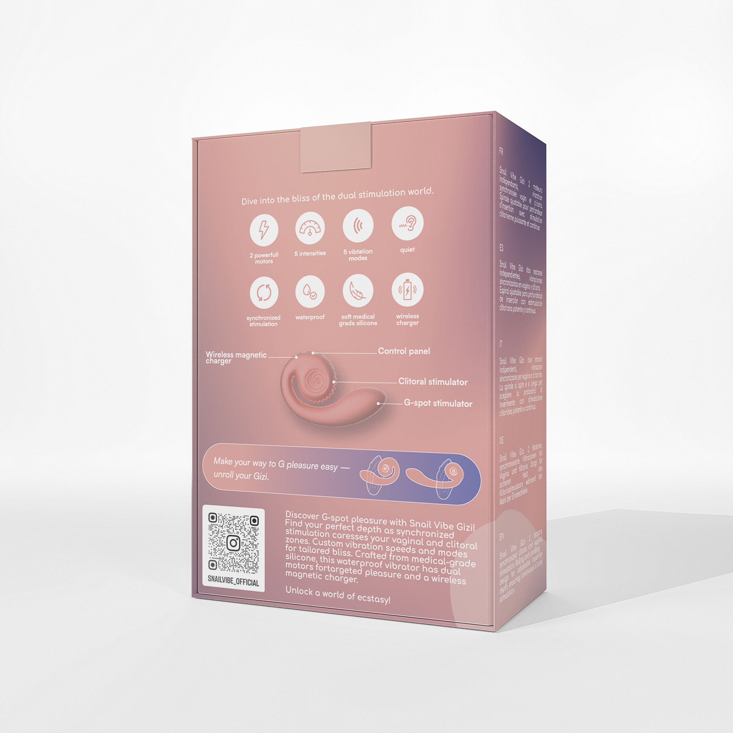 Snail Vibe Gizi Vibrator - Perzik - Afbeelding 5