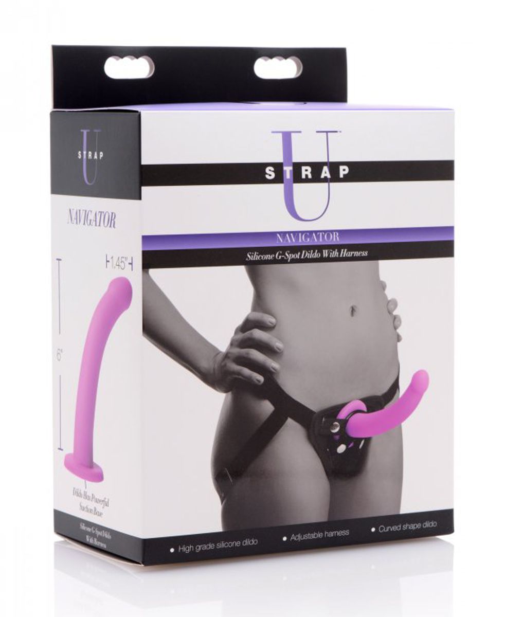 Strap U - Navigator G-Spot Voorbinddildo Met Harnas - Afbeelding 5