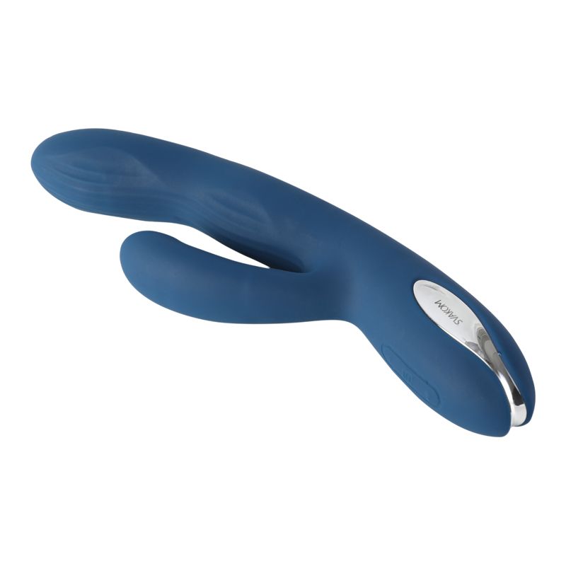 Svakom - Aylin Krachtige Pulserende Vibrator met Twee Koppen - Donkerblauw - Afbeelding 5