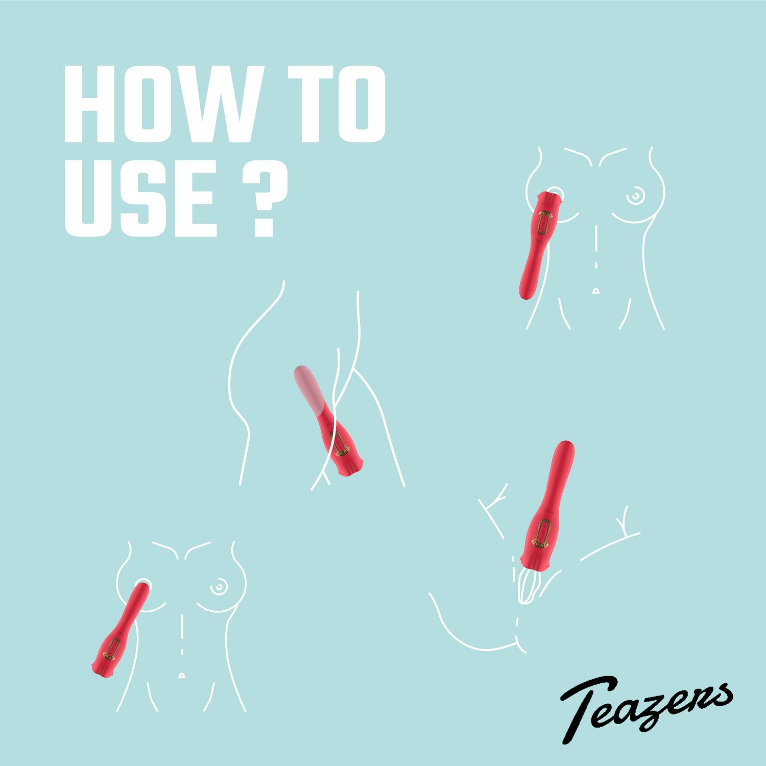 Teazers Vibrator met Likkende Clitoris Stimulator - Afbeelding 4