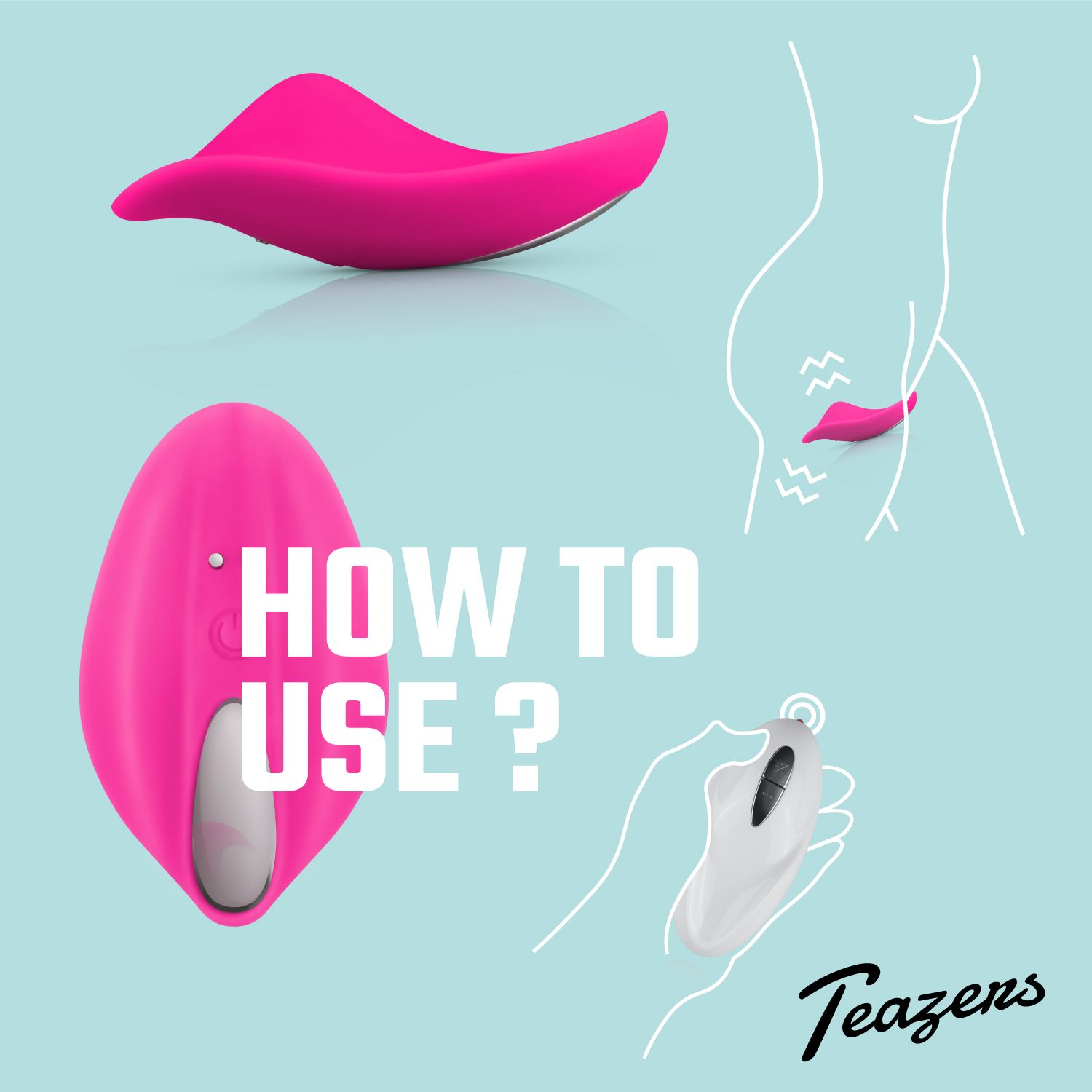 Teazers – Panty Pleasure Clitoris Vibrator – Roze - Afbeelding 3