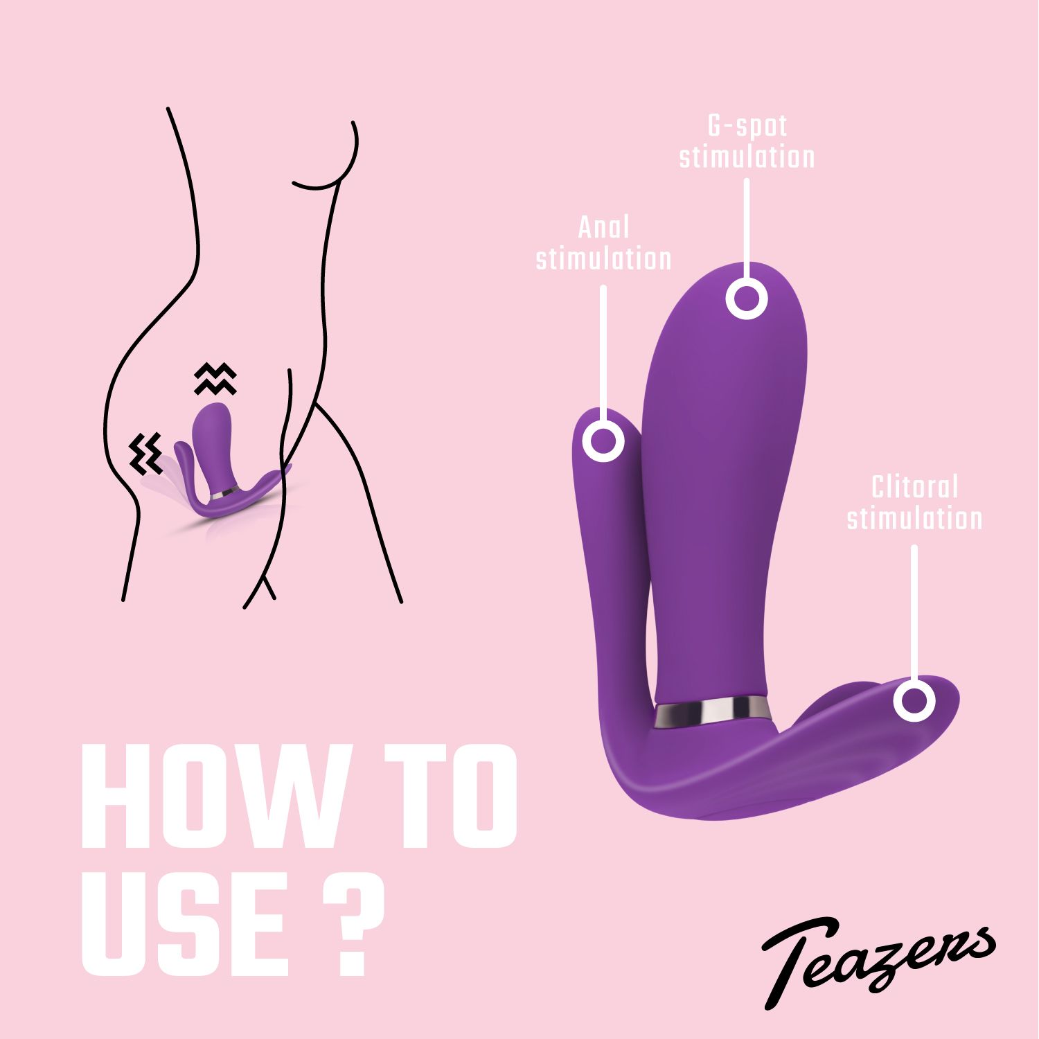 Teazers – Remote Pleaser Vibrator – Paars - Afbeelding 3