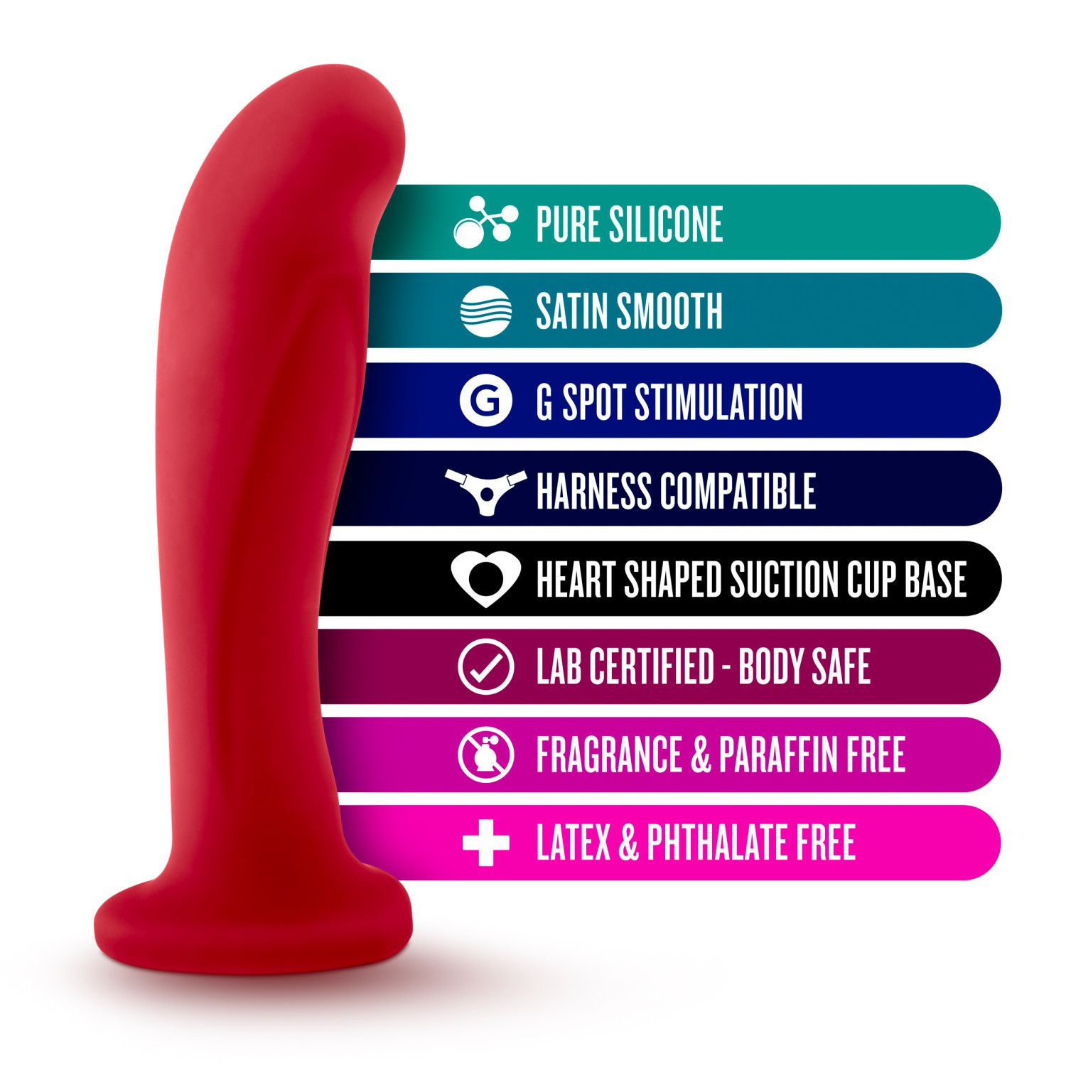 Temptasia - Jezebel Dildo - Crimson - Afbeelding 5