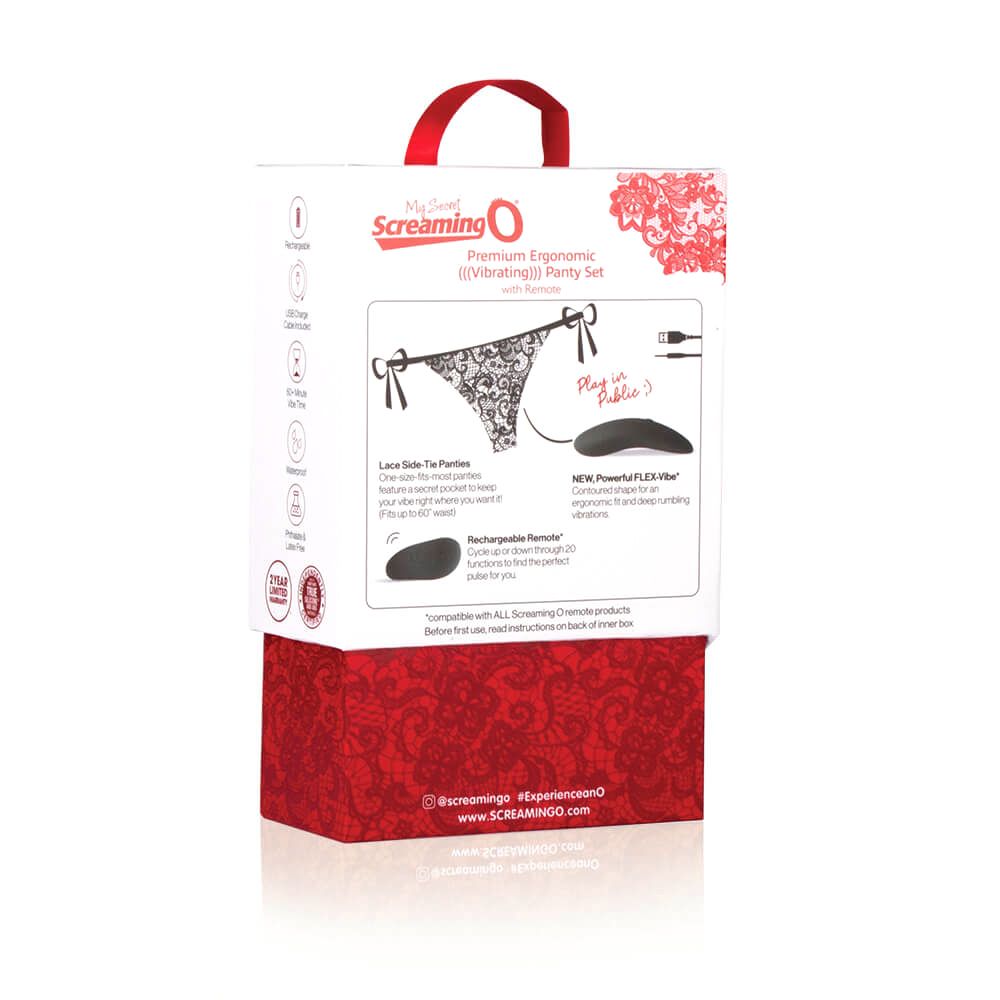 The Screaming O - Premium Ergonomic Remote Panty Set Zwart - Afbeelding 4